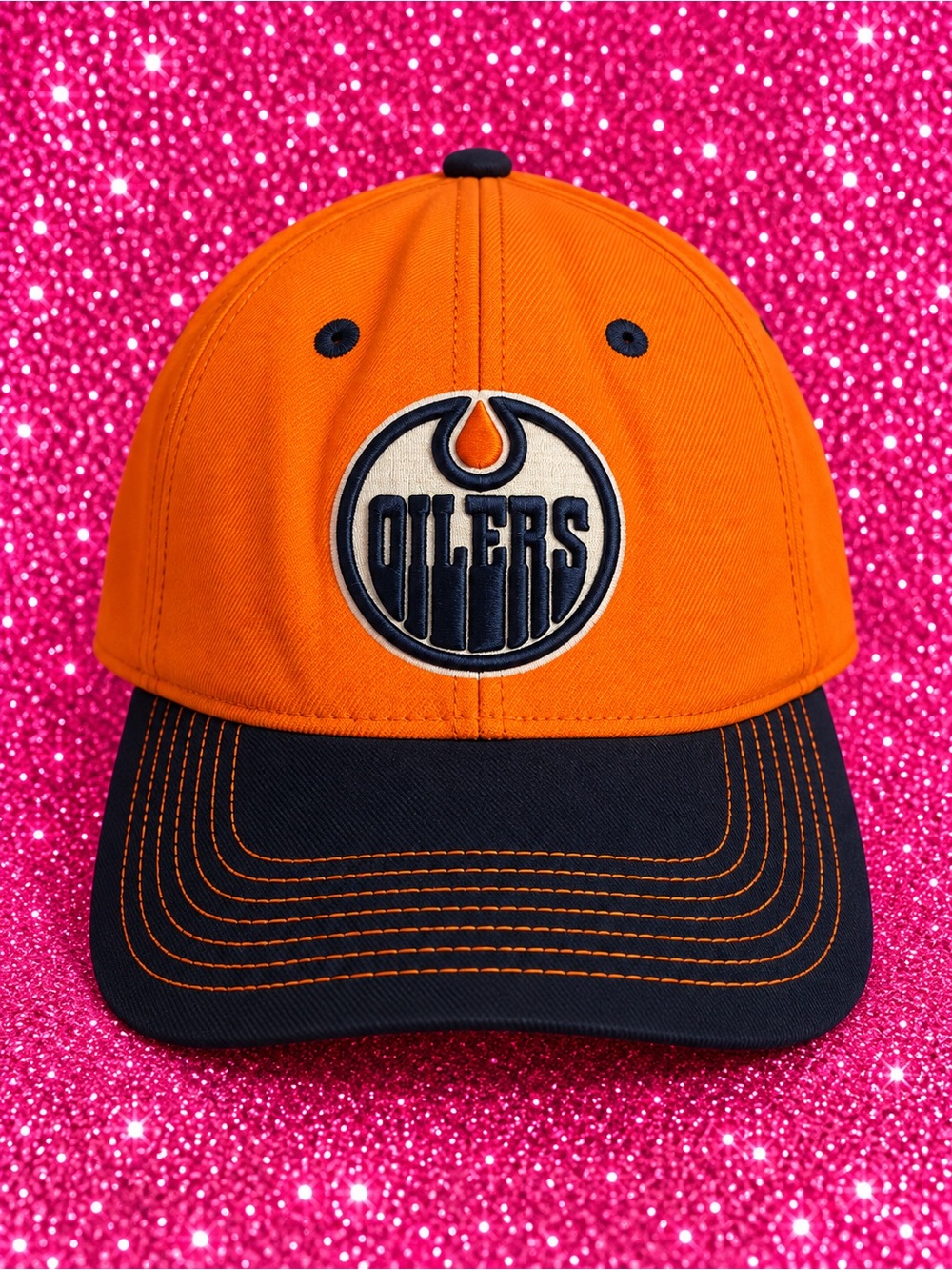Orange and Navy Baseball Cap